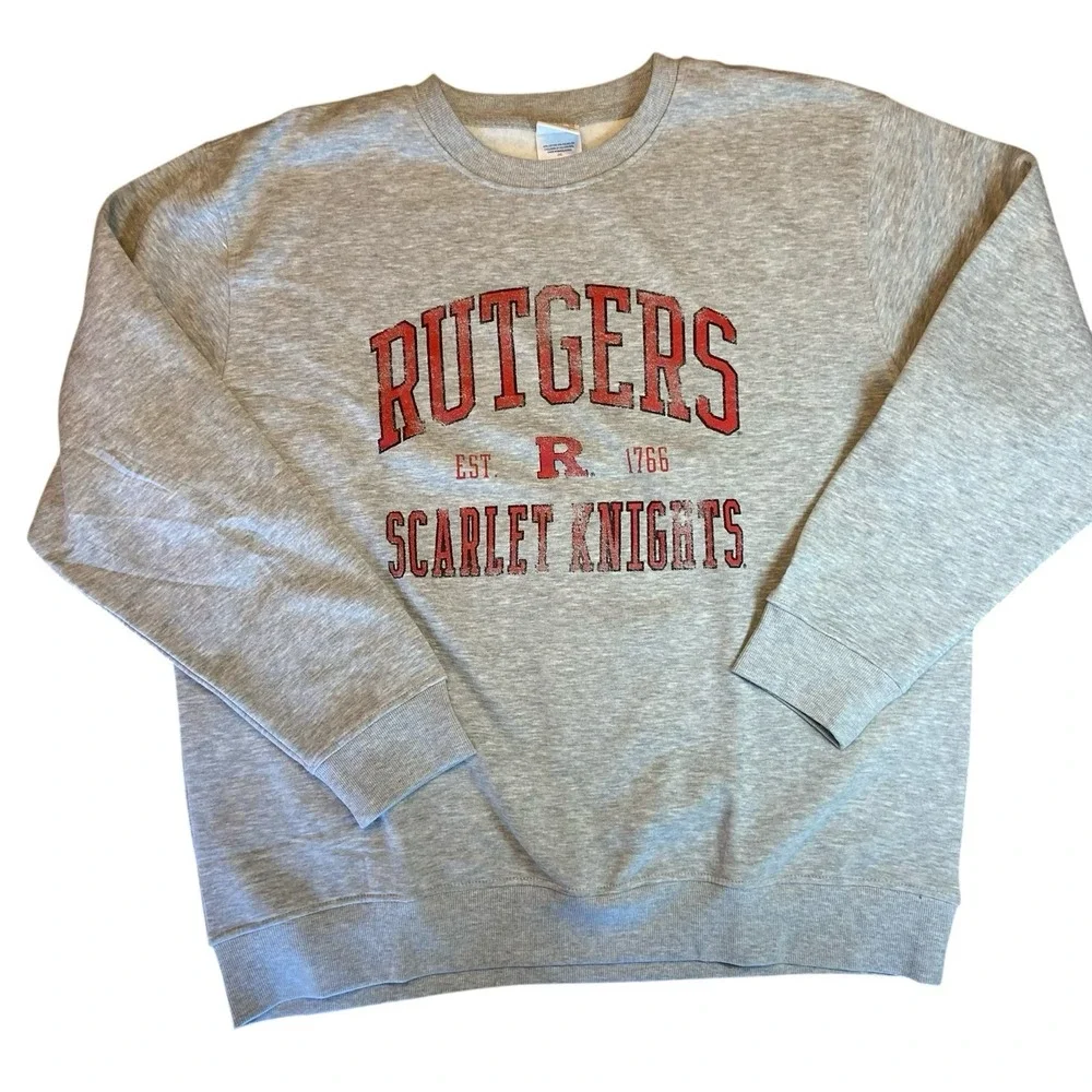 Champion Rutgers‎ Scarlet Knights Grey Crewneck XXL New